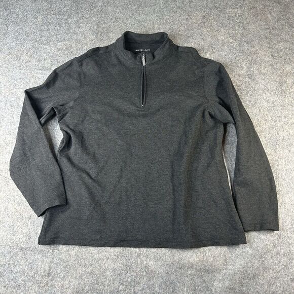 Mizzen + Main Pullover Mens XL ProFlex Quarter Zip Golf Comfort Stretch Gray - Picture 1 of 8